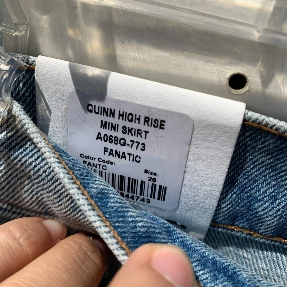 Agolde Quinn high rise mini denim skirt‎